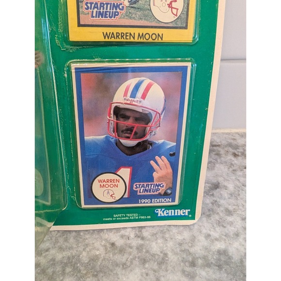 1990  WARREN MOON - Starting Lineup Sports Figurine - Houston Oilers - Picture 3 of 9
